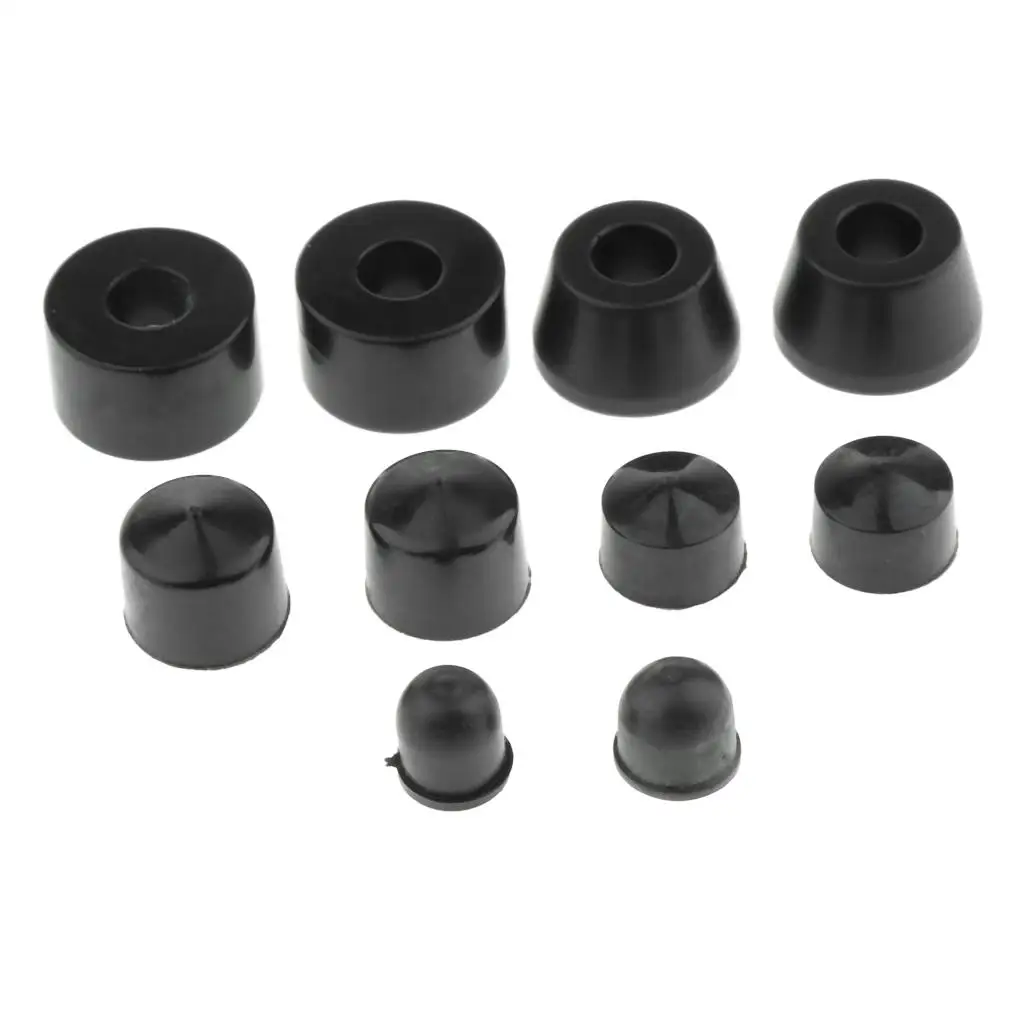 2x 10pcs Longboard Skateboard Bushings Conical & Cylinder with Cups Set