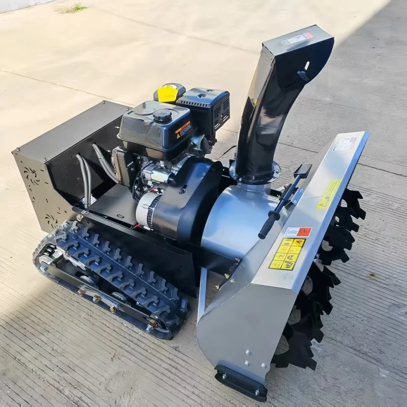 New Design Remote Control Snow Blower Small Track Crawler RC Mower Grass Cutter Farm Snow Removal Cleaning