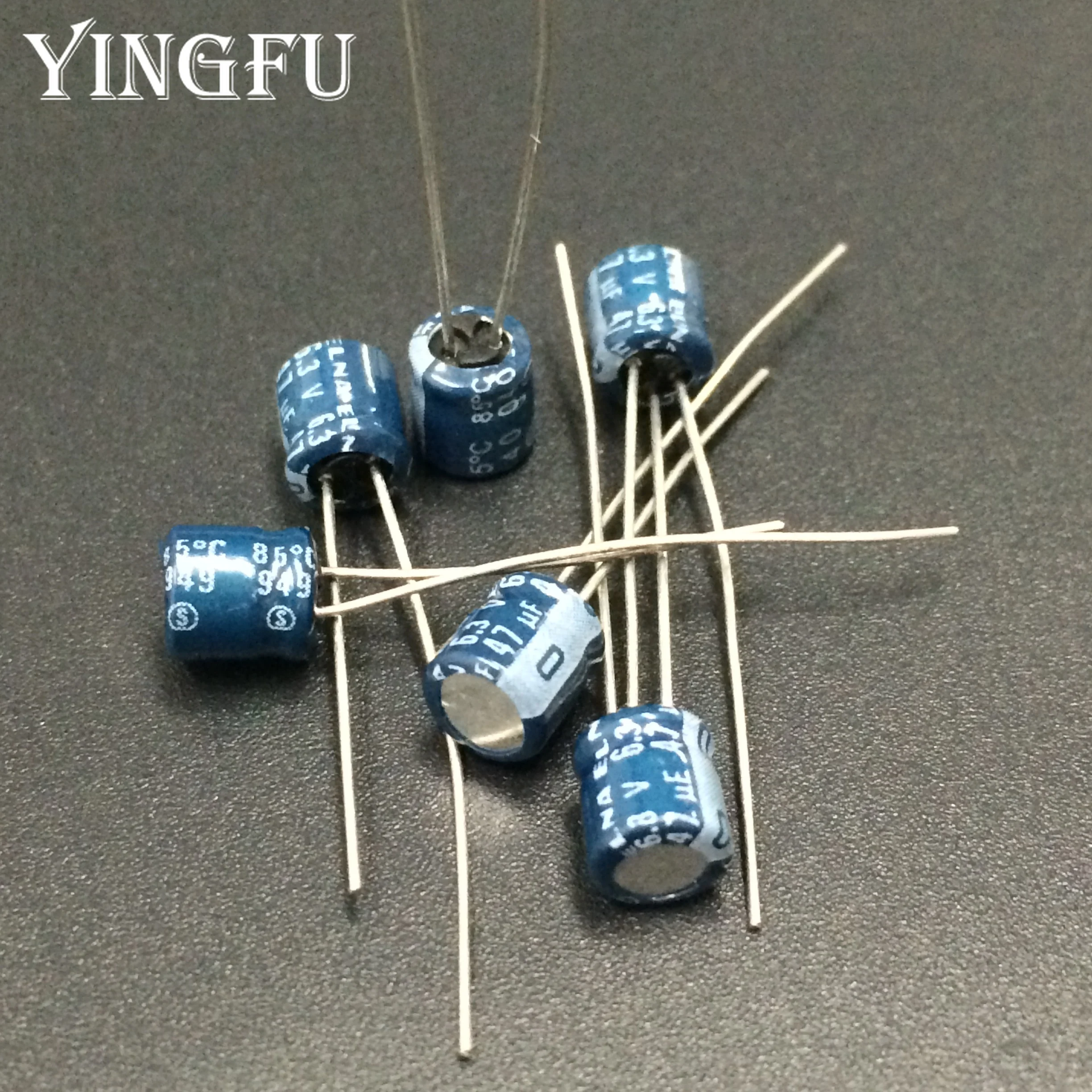 10pcs/100pcs 47uF 6.3V Japan ELNA 5x5mm 6.3V47uF Audio capacitor Blue