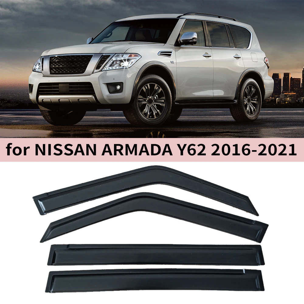 

Window Visor for NISSAN ARMADA Y62 2016 2017 2018 2019 2020 2021 Wind Deflectors Rain Guards Door Visor Vent Shades Ventvisor