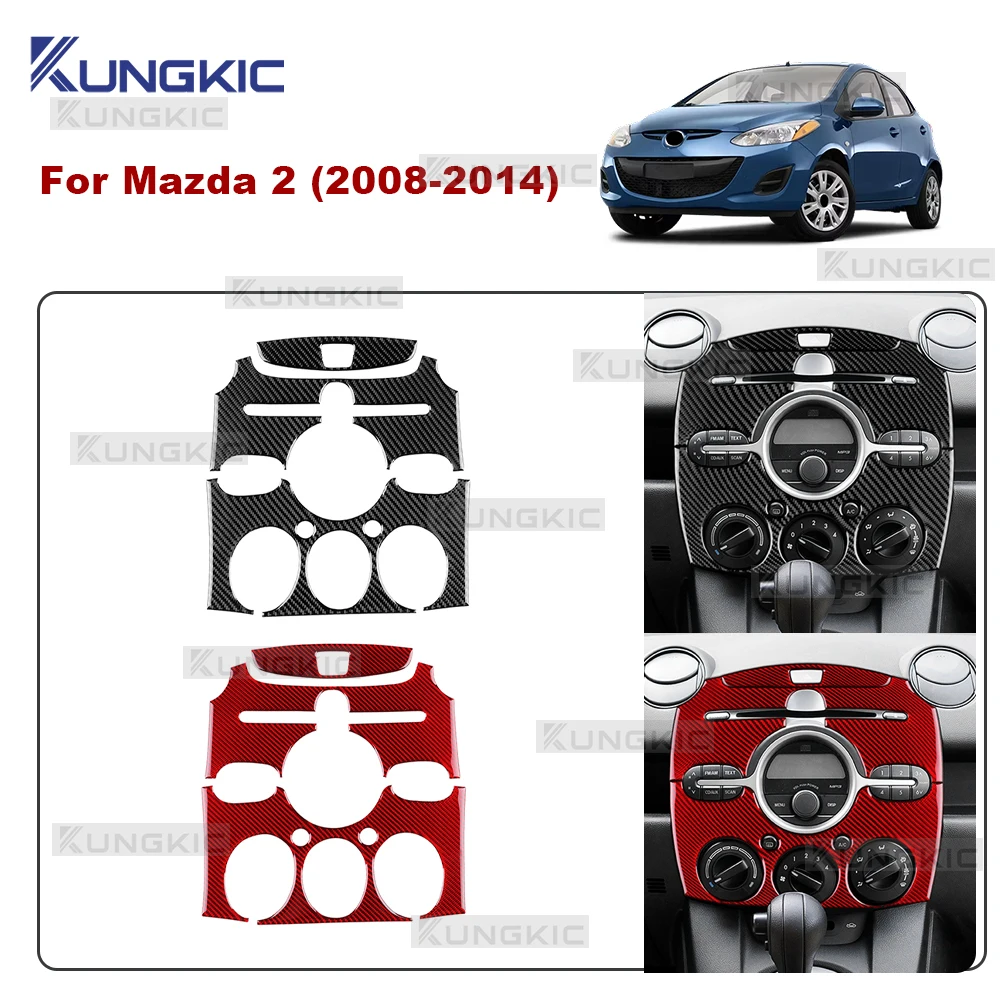 

Настоящее мягкое углеродное волокно для Mazda 2 DE 2008 2009 2010 2011 2012 2013 2014 LHD RHD Автомобильная центральная панель управления, наклейка на рамку