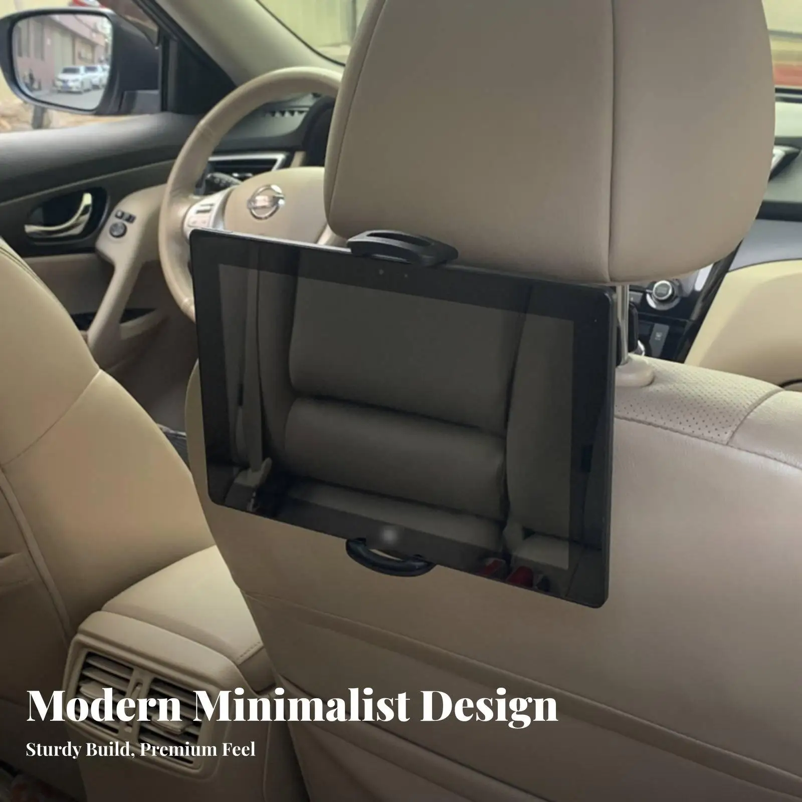 Backseat Tablet Holder for Car Headrest with Anti Shake Clamp for 7-11 Inch Devices for Passenger Games and Movies