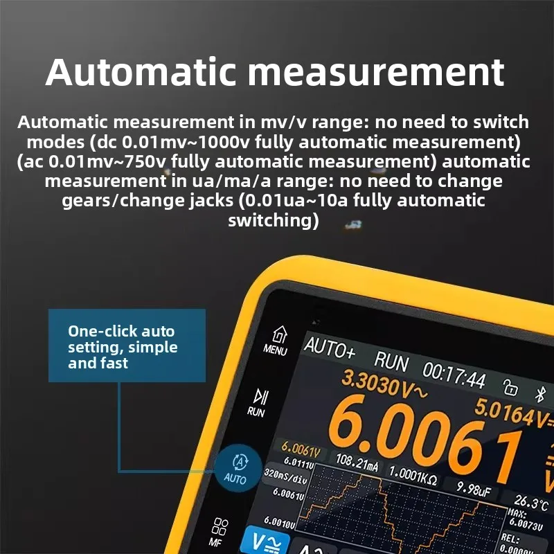 DM40 Digital Multimeter 4 Digit Half Oscilloscope Signal Generator 3-in-1 Handheld Multimeter