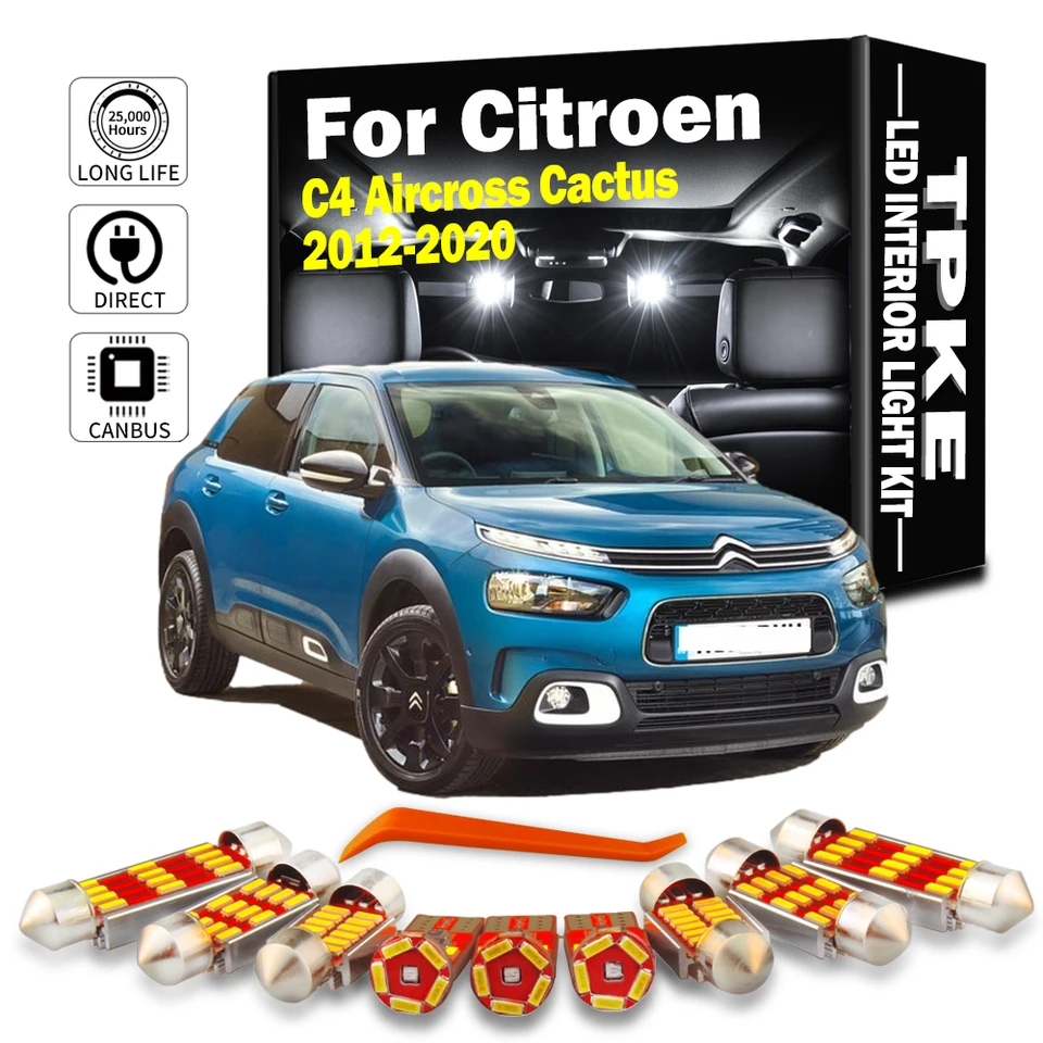 TPKE Canbus LED Interior Light Kit For Citroen C4 Aircross Cactus 2012 2013  2014 2015 2018 2019 2020 Car Led Bulbs Accessories - AliExpress 34