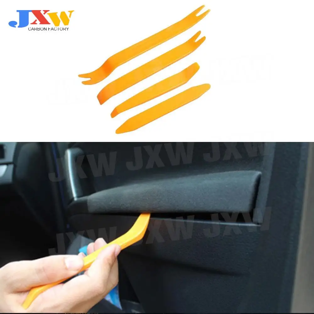 

4Pcs Pry Set Auto Door Clip Panel Trim Removal Tool Kits Navigation Disassembly Seesaw Car Interior Plastic Seesaw Conversion