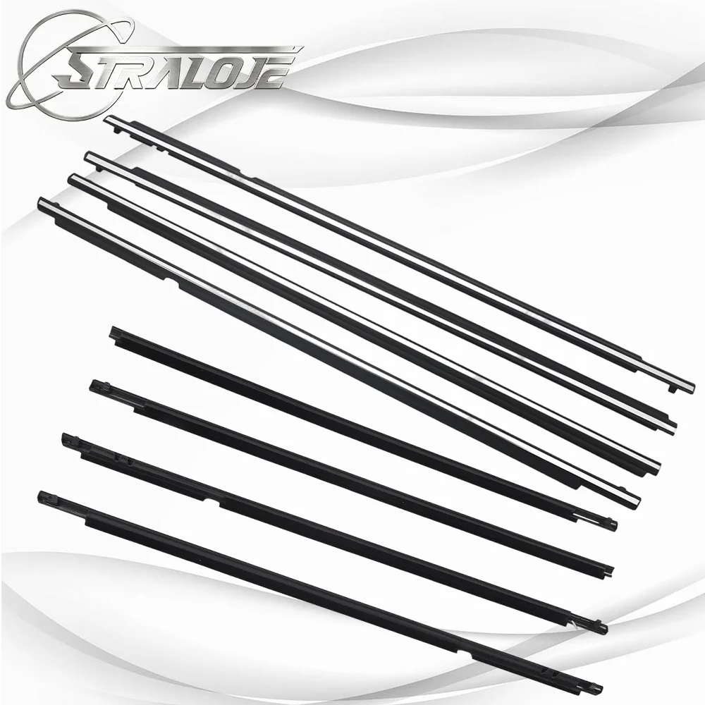 

4PCS Car Outer Door Window Moulding Trim Weatherstrip Seal Belt Compatible With 2007-2013 Corolla OEM 75710-02210 75720-02210