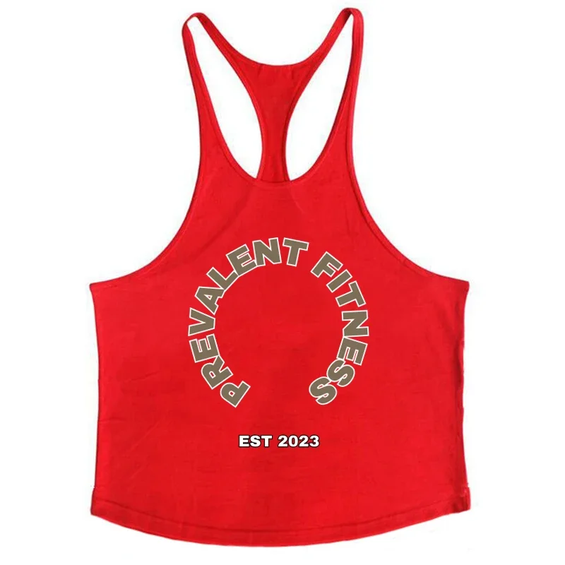 Customized Brand DIY Logo Bodybuilding Stringer Tank Top Men Y Back Gym Clothing Fitness Singlets Cotton Sports Sleeveless Shirt