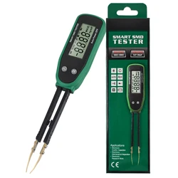 Smart SMD Tester Multimeter Auto Range Capacitance Resistance Diode Capacitor Rotable Tweezer LCD Display Digital Battery Tester