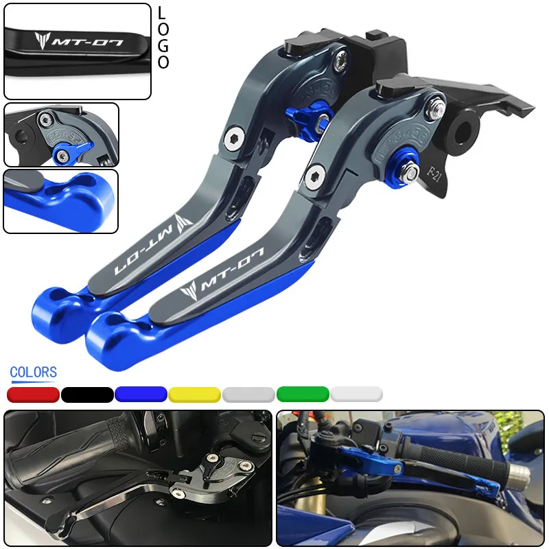 

NEW For MT-07 FZ-07 MT07 MT 07 2014-2023 Motorcycle CNC Adjustable Folding Extendable Brake Clutch Levers Brakes Handle Grips