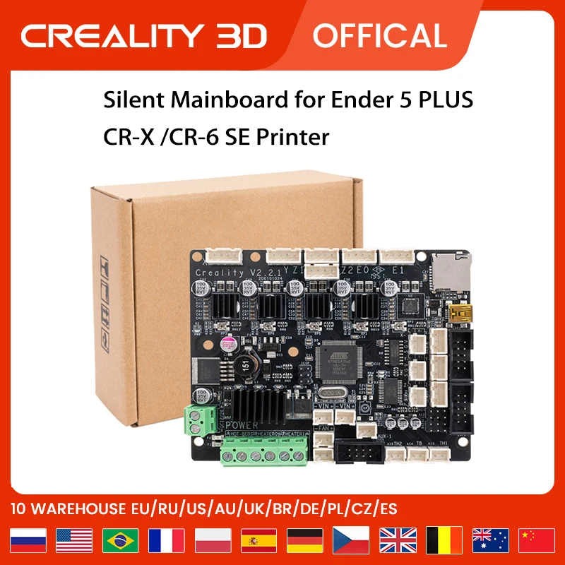 Creality 3d peças mainboard silencioso/placa-mãe impressora 3d peça ender 5 pluscreality impressora