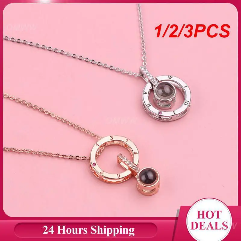 1/2/3PCS I You Necklace Sincere Expression Stylish Alloy Charm Jewelry For Women Memory Valentine's Necklace