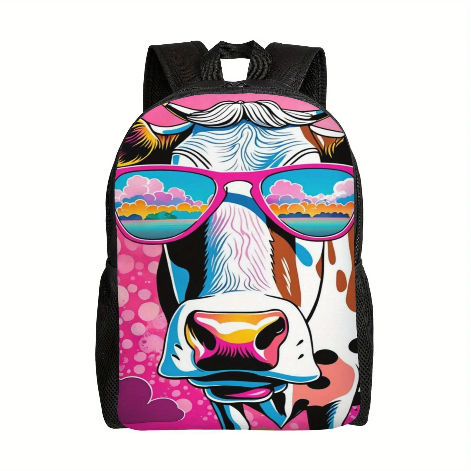 

Colorful cow pattern backpack, large-capacity travel backpack, unisex lightweight computer bag,laptop shoulder backpack suitable