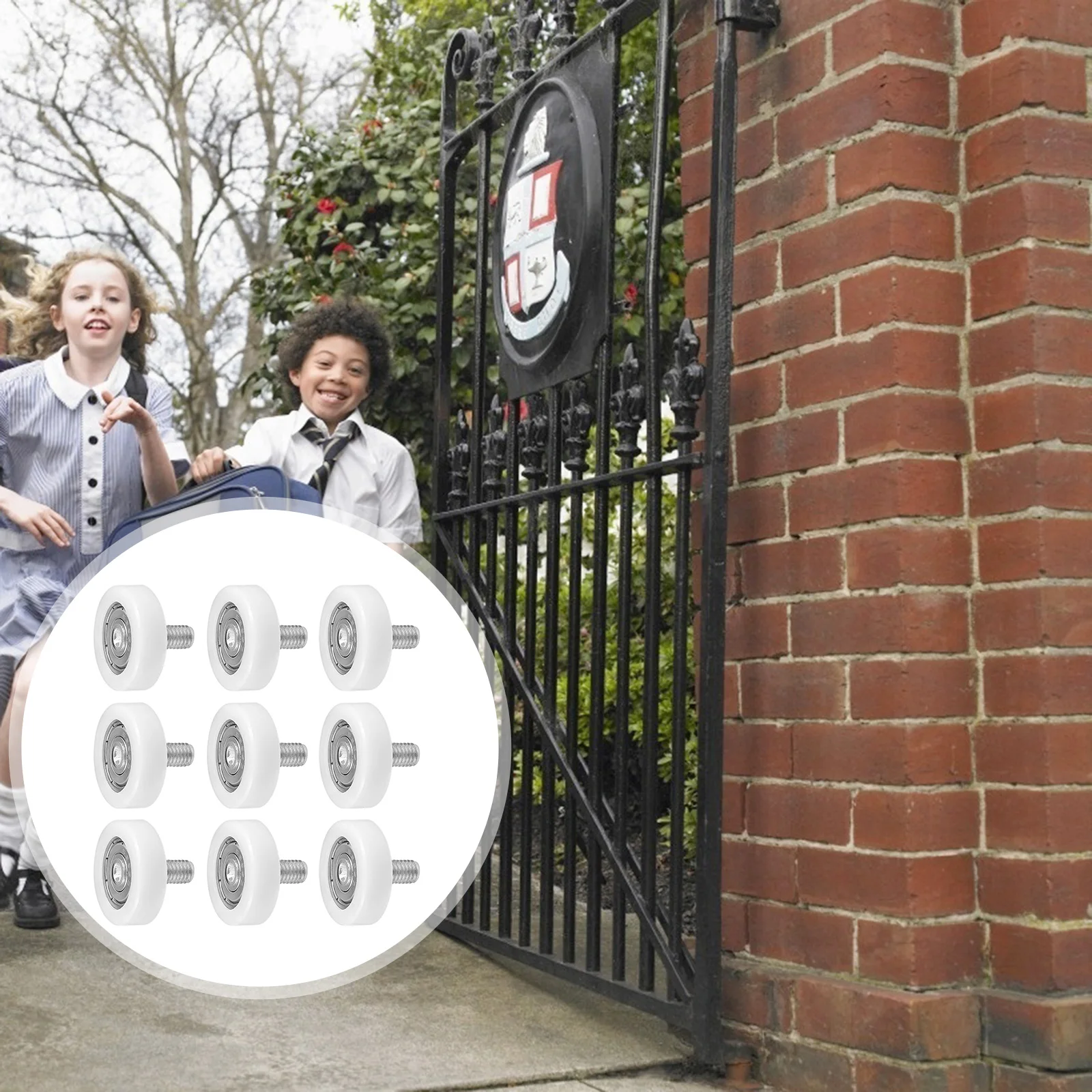 

10Pcs Durable Plastic Pulley Smooth Rolling for Doors Windows Drawers Vending Machines Rustproof Wearresistant