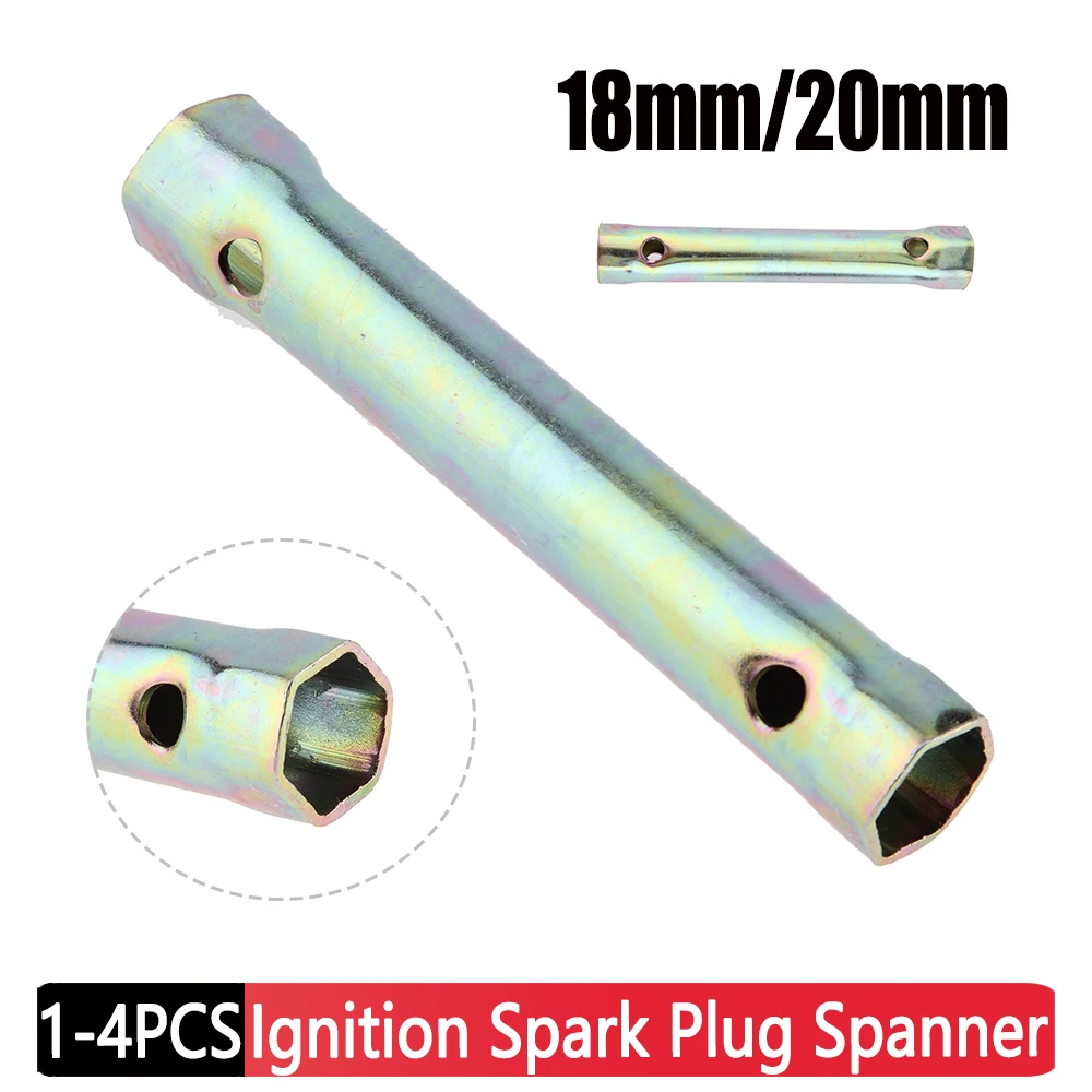 1-4pcs 18mm/20mm Motorcycle Ignition Spark Plug Spanner Deep Reach Wrench Socket 130mm Universal Motorcycle Repair Tools