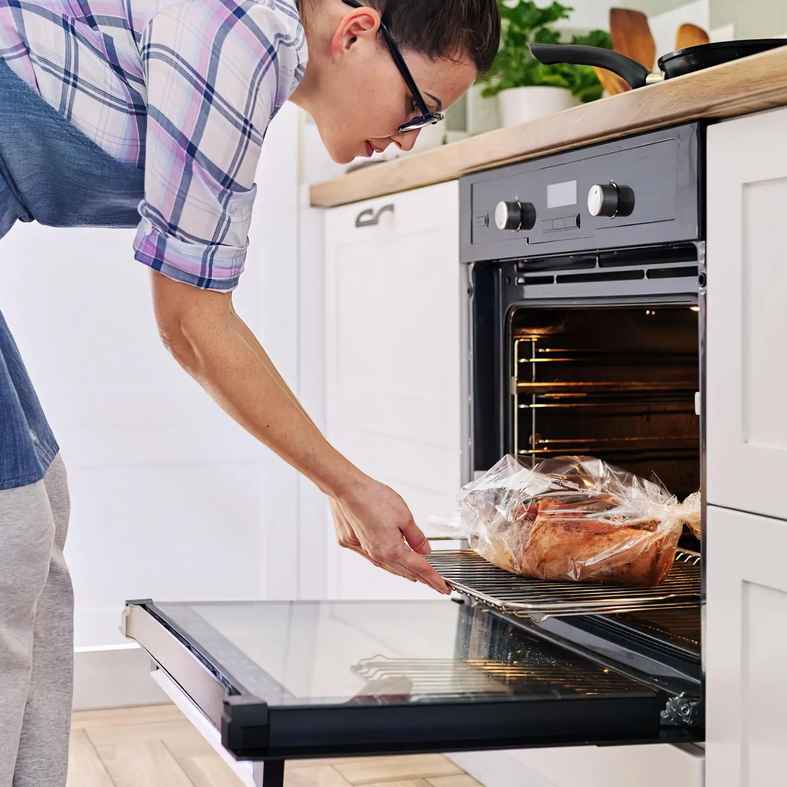 50 pezzi sacchetto per arrosto sacchetti per forno a microonde sacchetto per arrostire tacchino forno resistente al calore grigliare sacchetti di formaggio alla griglia per cucinare