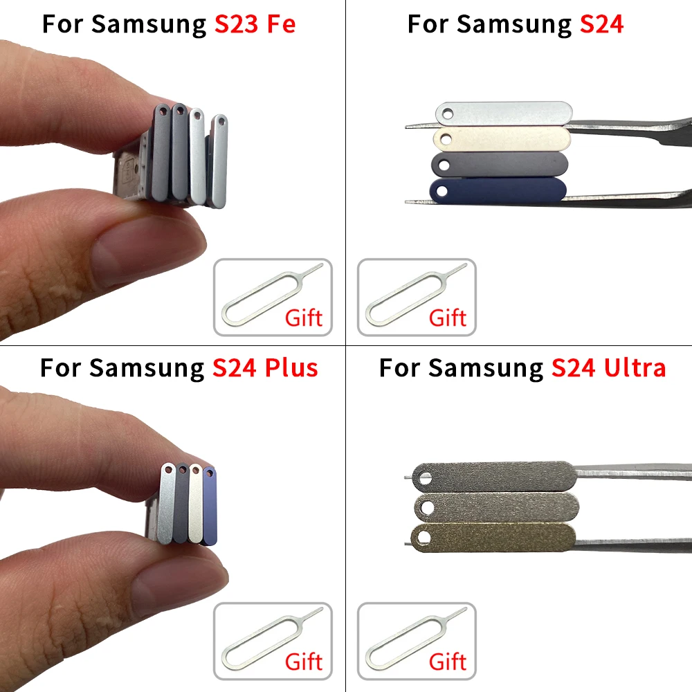 New For Samsung S23 S24 Plus Ultra 5G Dual SIM Card Slot SD Card Tray Holder Adapter