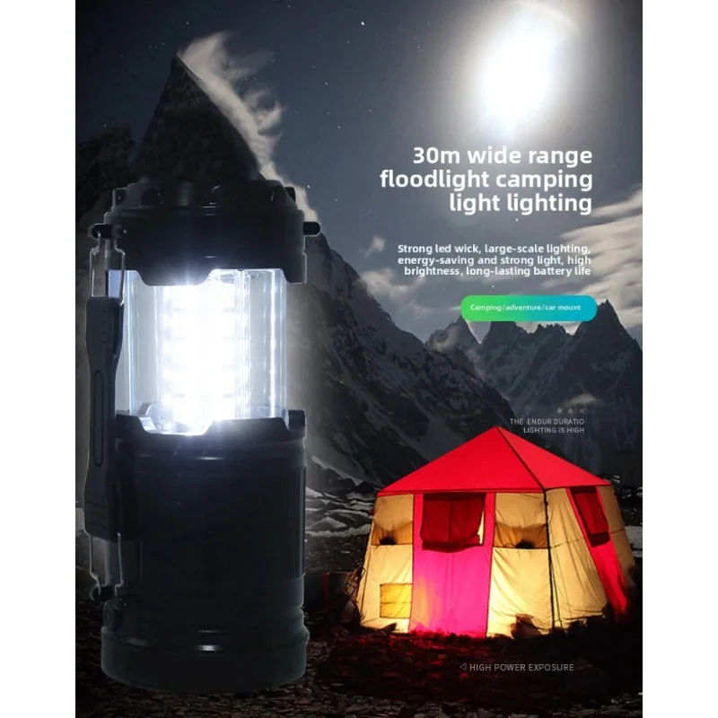 Camp Lamp Outdoor Tent Light Portable Lantern Multifunctional Emergency Light Battery Powered