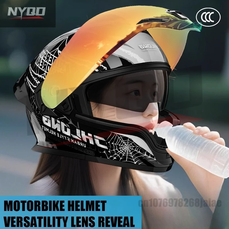 

2025 New Flip Up Motorcycle Helmet 3C Certified Lightweight Full Face Helmet for Men Women All Seasons