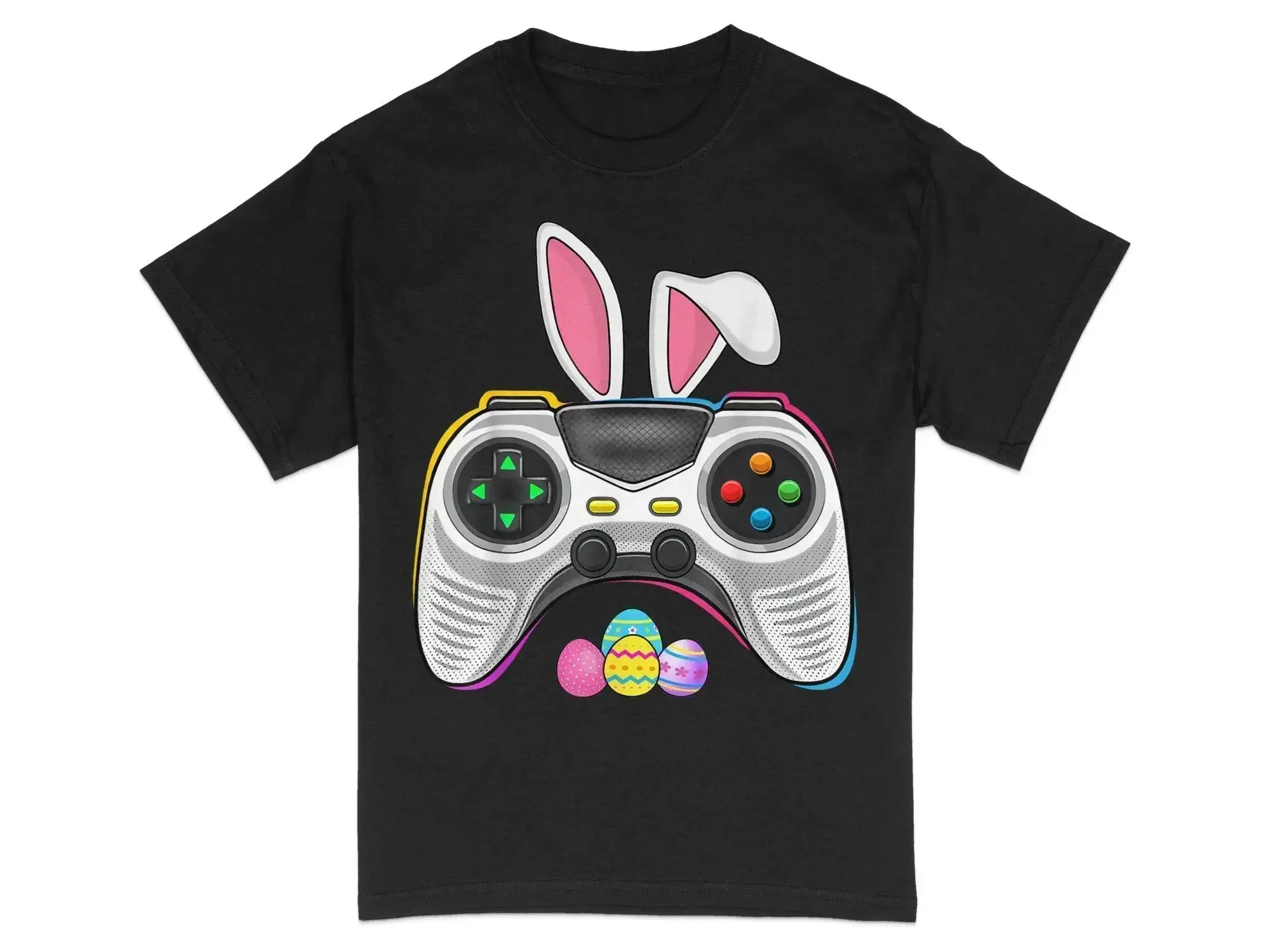 Easter Bunny Gamer T Shirt Fun Gaming Controller with Ears Cute Egg Hunt Family Matching Sunday Outfit