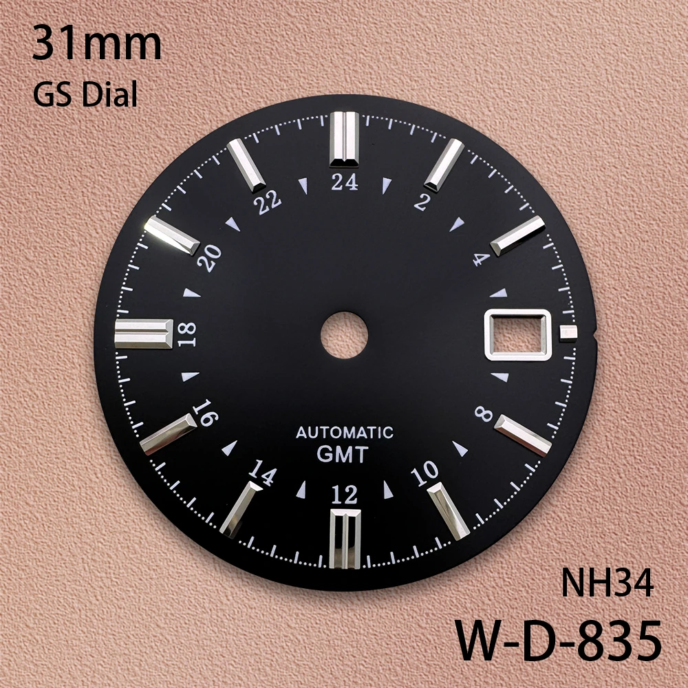 31mm S/GS Logo GMT Dial With Sun Pattern Grand S Dial Suitable For NH34/35/36 Movement High Quality Watch Accessories ﻿