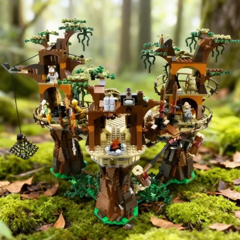 IN STOCK 1990PCS Forest Tribe Village Building Blocks Set Space Adventure Bricks Toys for Kids Compatible with 10236 Model