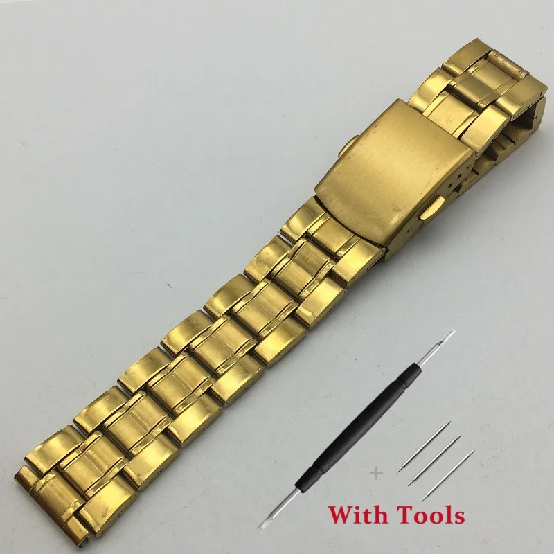 12mm 14mm 16mm 18mm 20mm 22mm 304L 스테인레스 스틸 시계 스트랩 교체 범용 방수 시계 팔찌 액세서리