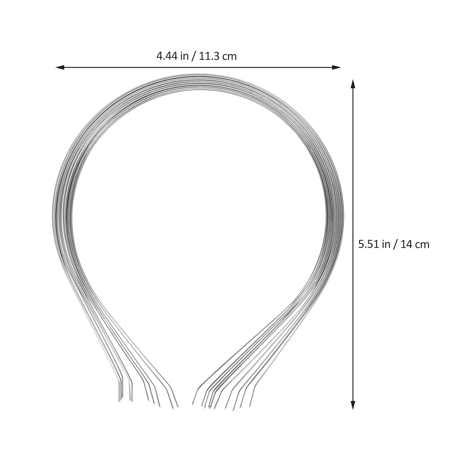 10 قطعة الفولاذ المقاوم للصدأ 7 مللي متر عقال الفضة المرأة الفتيات مشبك شعر هيرباند أنيقة لحفلات الزفاف حفلة موسيقية اكسسوارات