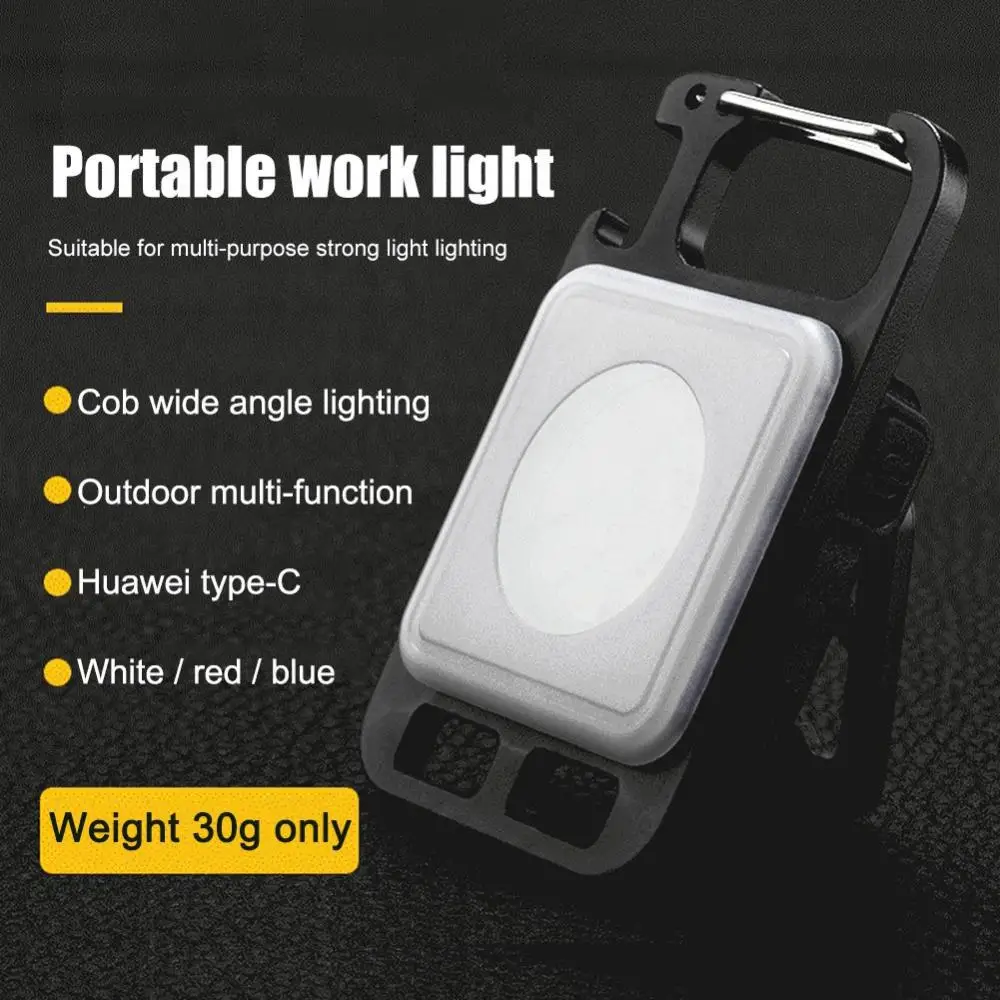 Portable Multifuction Mini Led Flashlight Usb Rechargeable Hiking Wholesale Small Lights Newest Work Light Pocket Keychains 2023