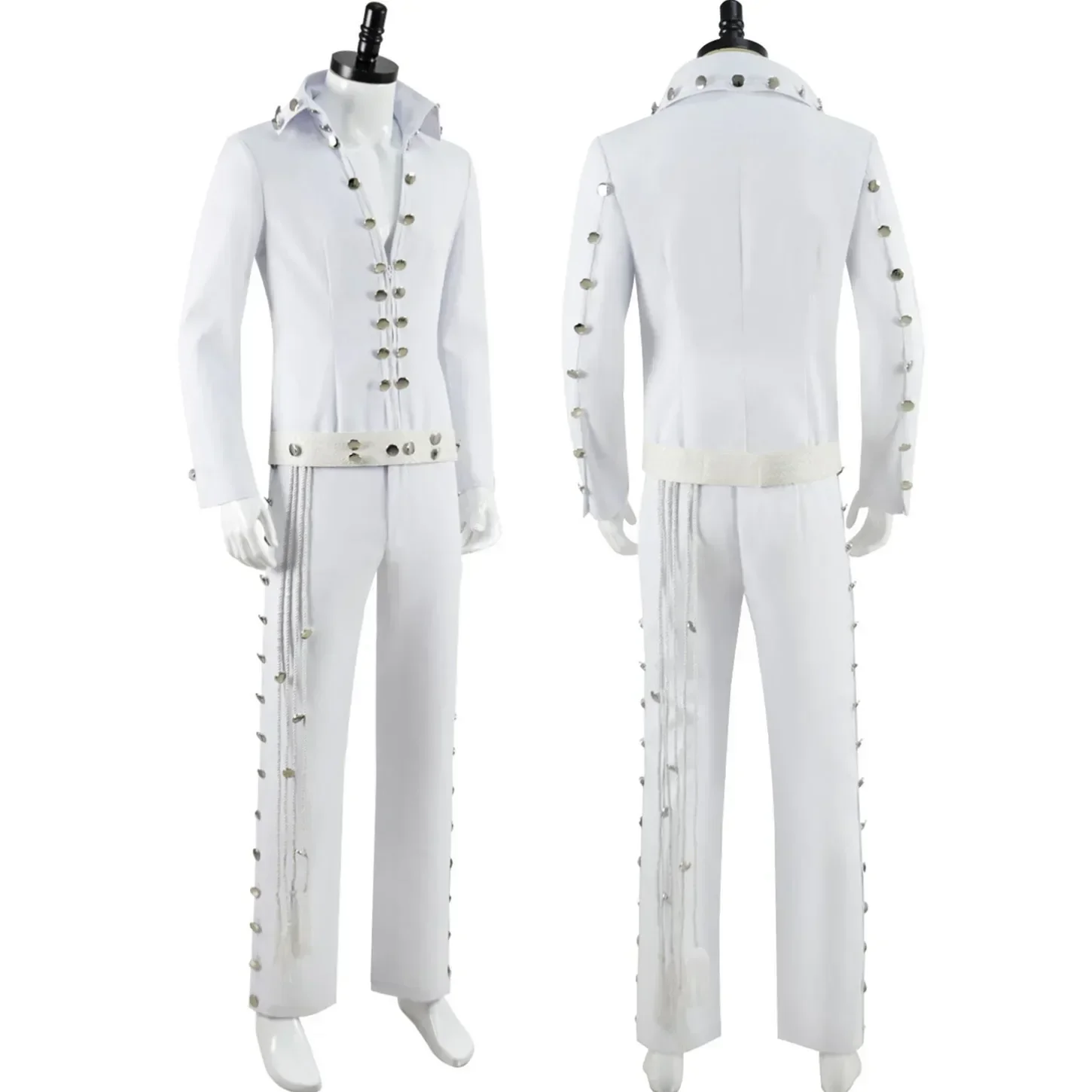 

CosDaddy Movie Presley Cosplay Costume Adult Mens White Shirt Pants Suits Halloween Carnival Costume