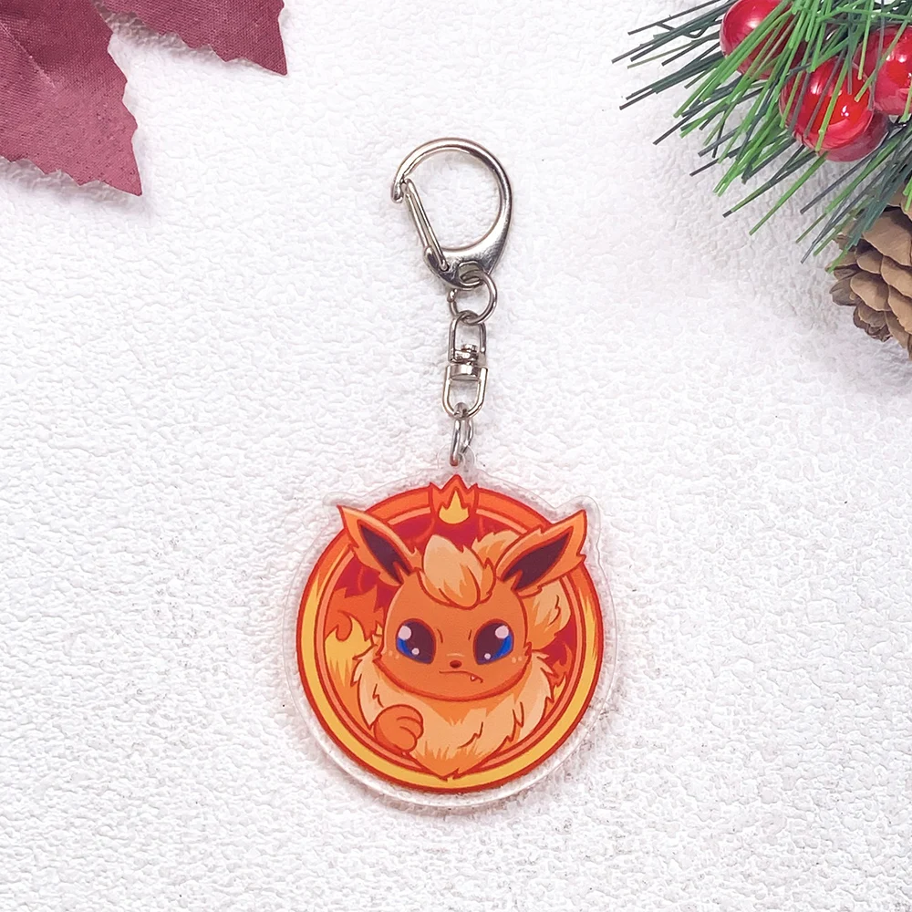 Pokémon Pikachu Gengar Bulbasaur Squirtle Car Keychain Accessories Acrylic Charms Pendant For Bag Key Holder Backpack Decoration