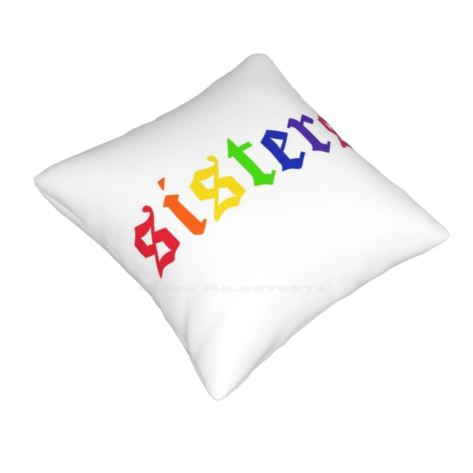 James-Rainbow Sisters ( White ) Fashion Sofa Throw Pillow Cover Pillowcase Sisterjames Makeup Rainbow Colors Sisters Hisister