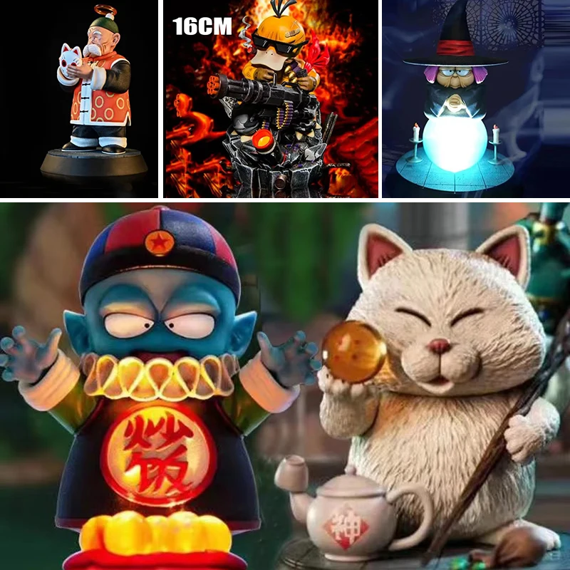 

Dragon Ball Figure Son Gohan King Chapa Masks Uranai Baba Pilaf Karin Sama Action Figures Psyduck 18cm PVC Anime Model Toys