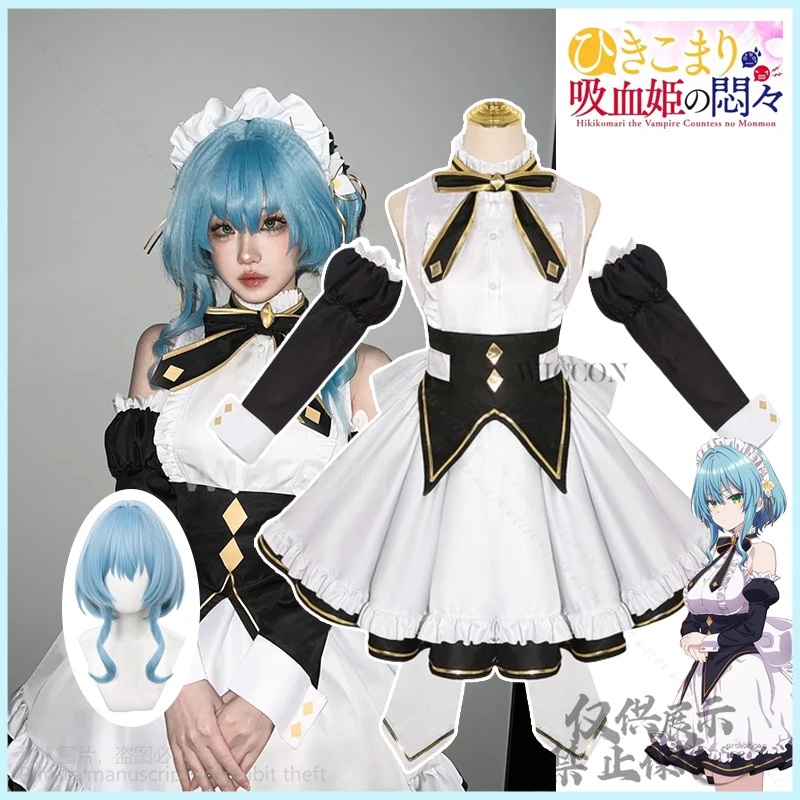 anime The Vexations Of A Shut-In Vampire Princess cosplay Villhaze costume maid dress lolita Wigs girls woman cos customized