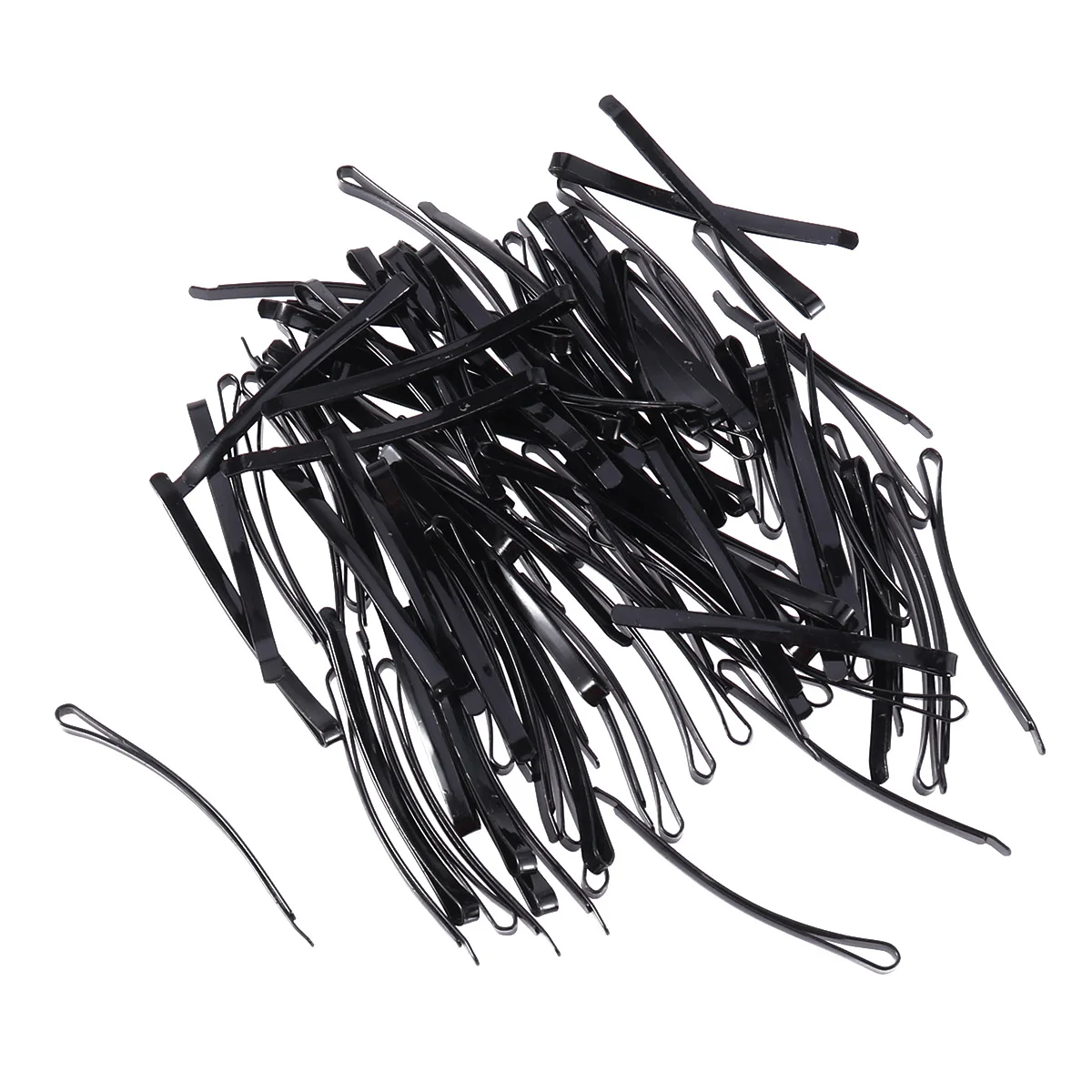 

100pcs Simple Black Metal Paint Hair Clips Classic Bobby Hairpins Hair Accessory for Women Girls bobby pins