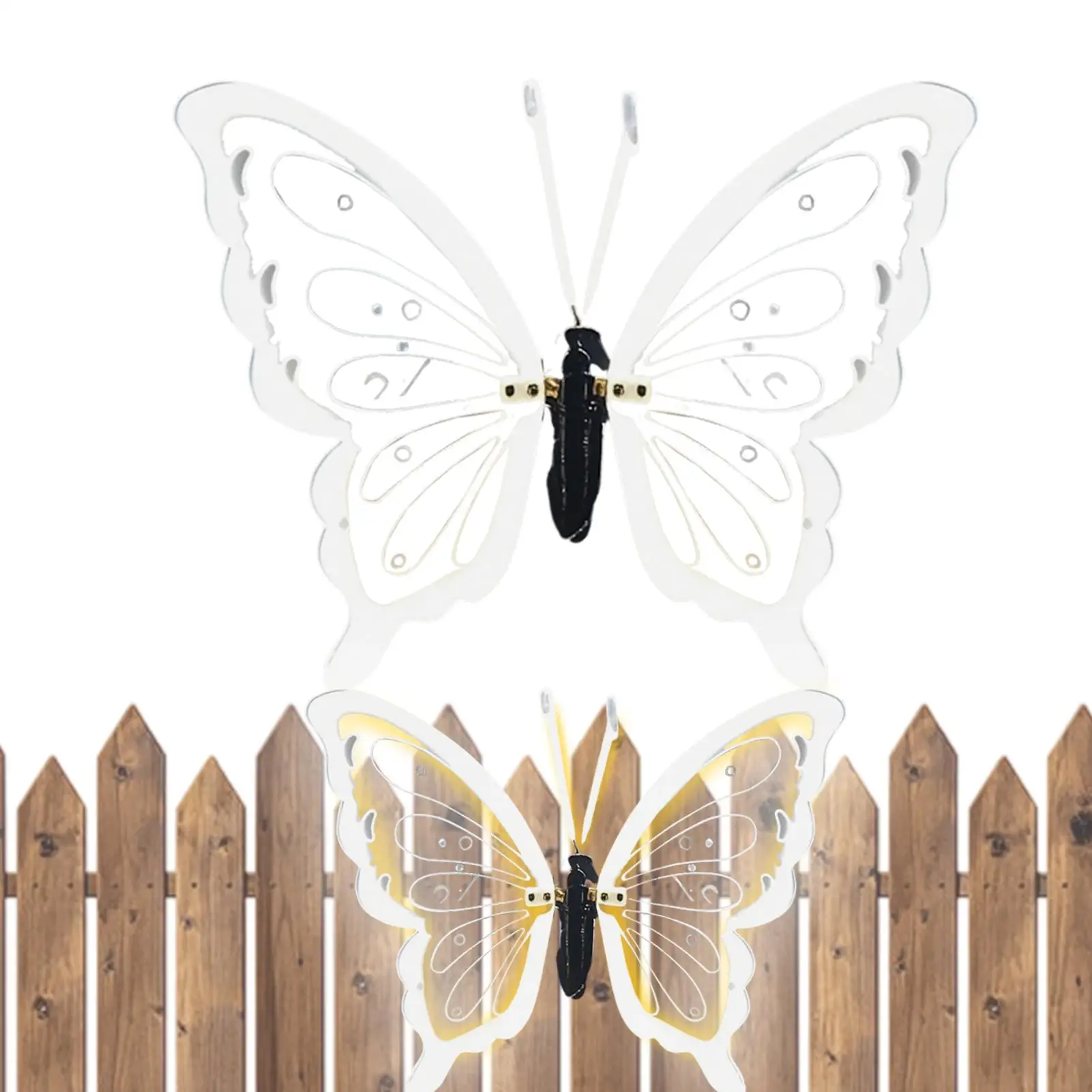 

Butterfly Lights Outdoor Butterfly Garden Decor Waterproof Moving Lantern Fluttering Realistic For Fence Pathway Porch Deck