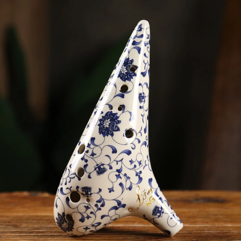 1PC Ceramic Ocarina 12 Hole Handmade Ocarina BC/AF/AG/AC/SF/SG/SC Tone Healing Professional Musical Instruments for Adults