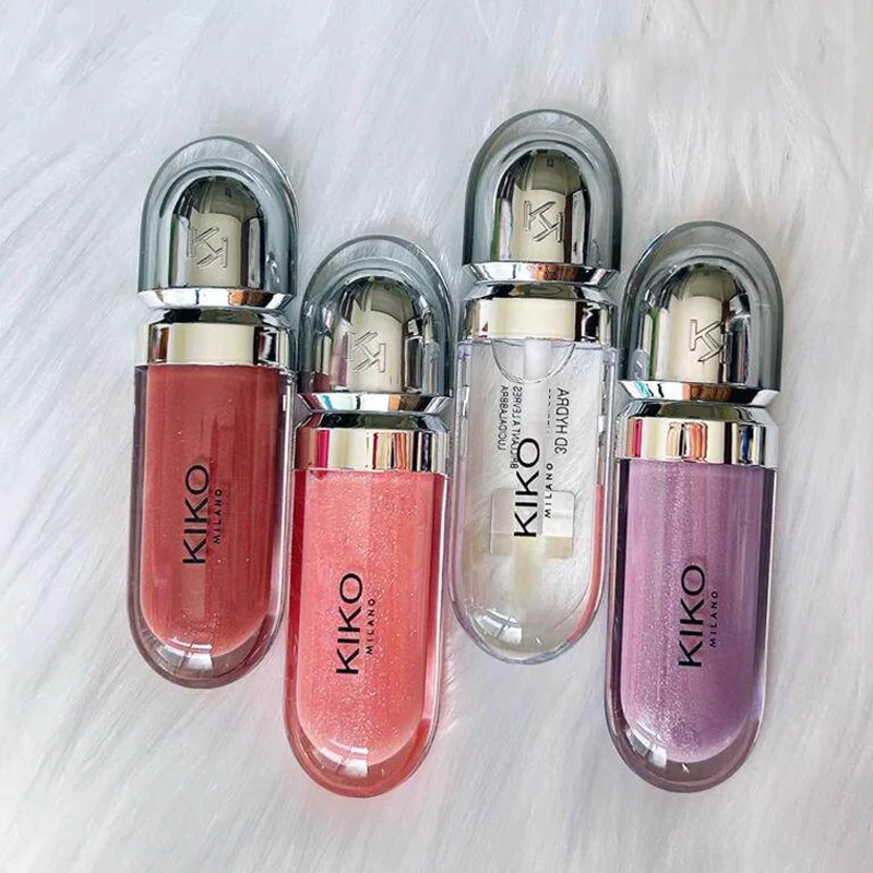 Original Kiko 3D Mirror Lip Glaze Waterproof Non Fading and Non Stick Cup Gentle Bean Paste Color Fine Shiny Point Charm Red