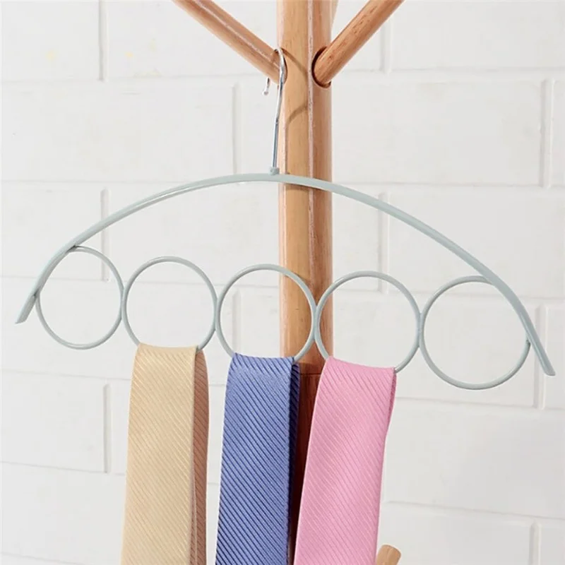 Shawl Scarf Hanger Belt Tie 5 Ring Rack Organizer Holder Hook Display Hanger 41*23cm