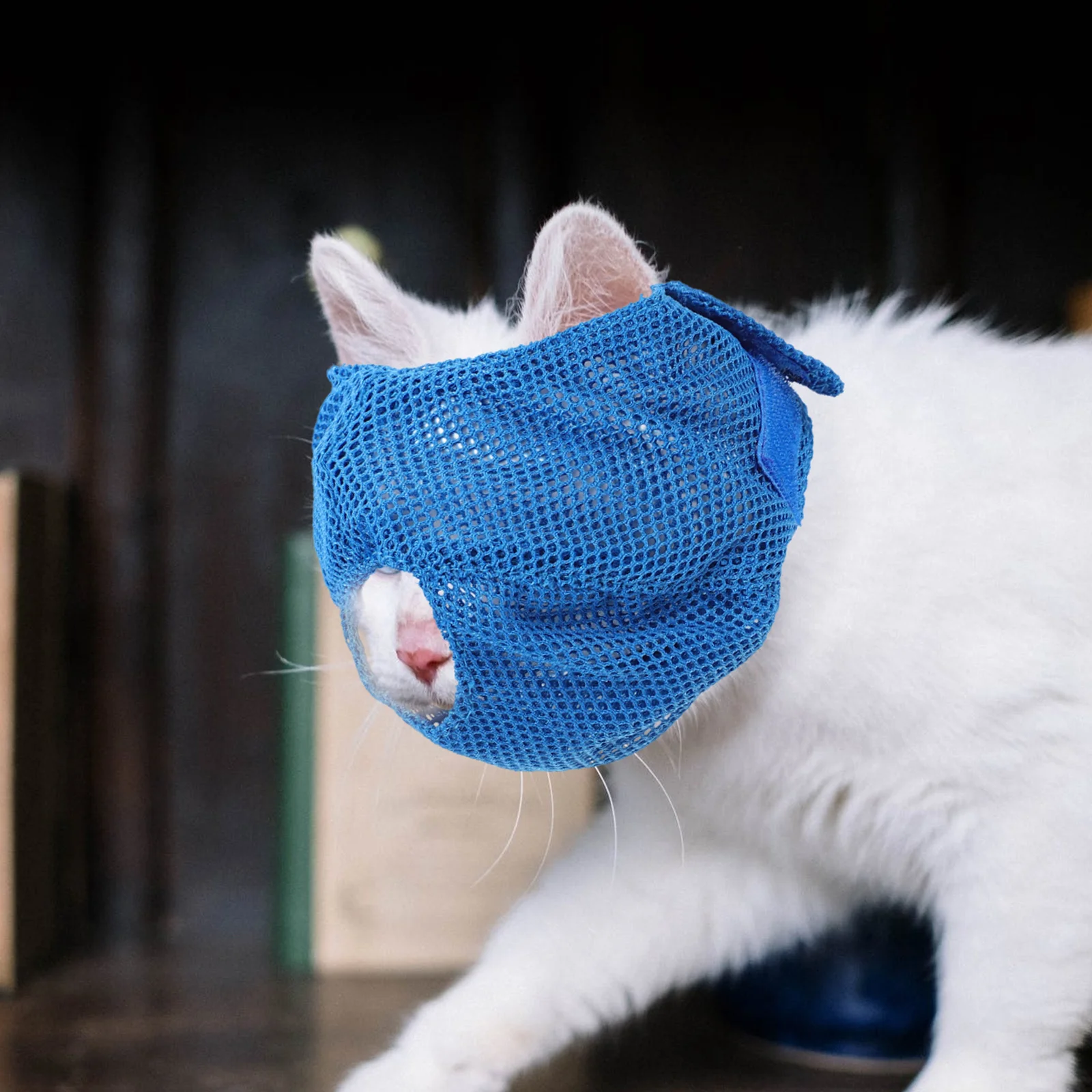 

Polyester Cat Muzzle Multi-Function Breathable Kitten Grooming Mesh Portable Cat Accessory Nail Clipping Feeding Medical