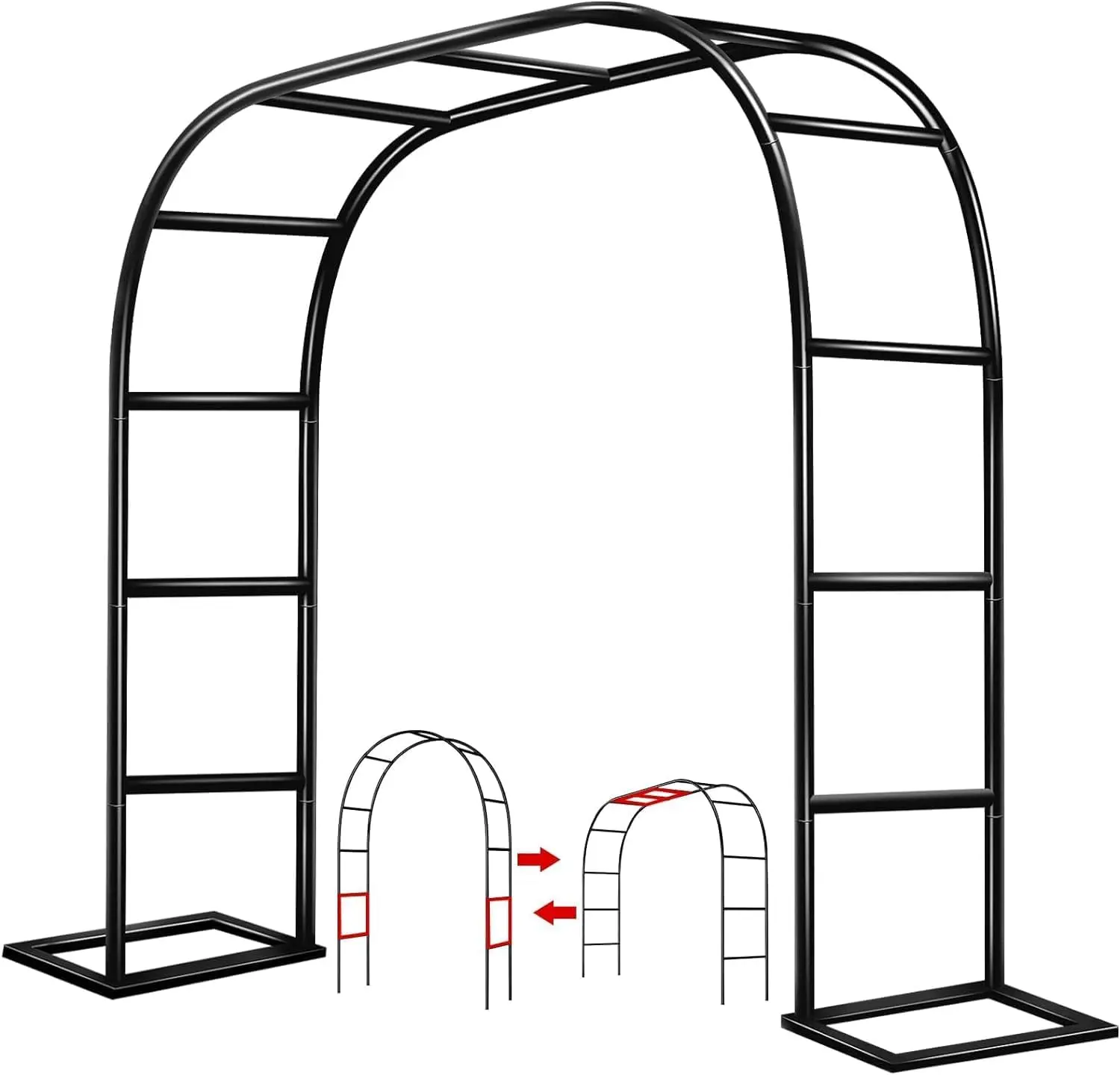 

Garden Arch Trellis for Climbing Plants Outdoor Wedding Arches for Ceremony Black Metal Garden Arbor Indoor Garden Arches