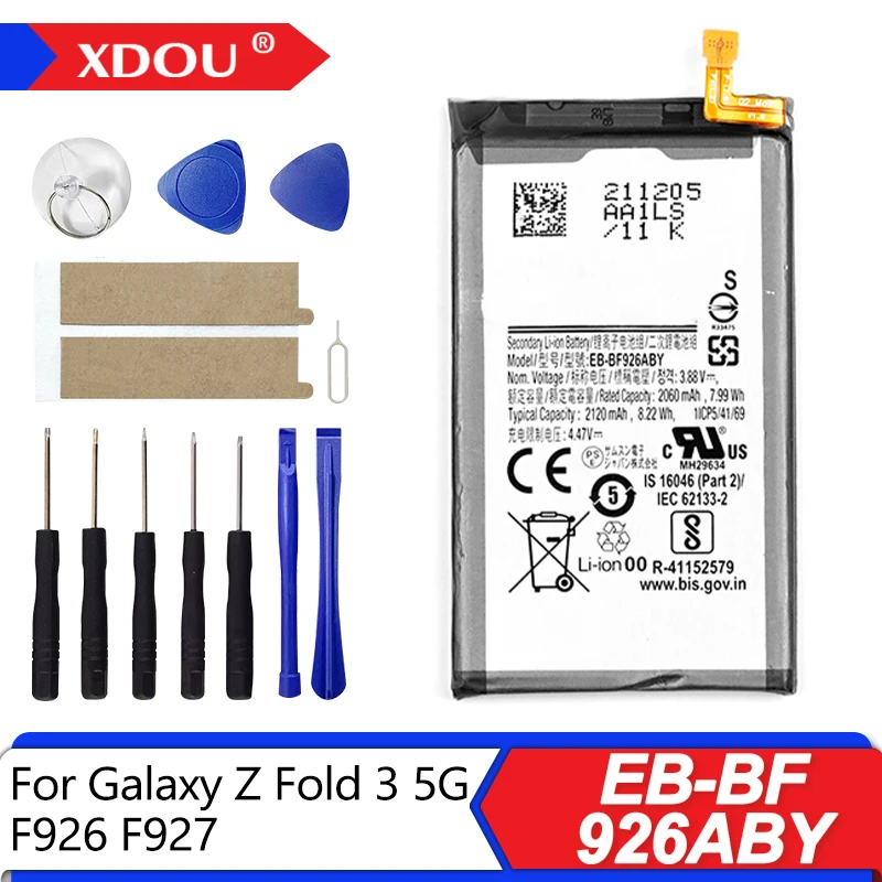 Brand New EB-BF926ABY EB-BF927ABY Battery For Samsung Galaxy Z Fold 3 5G F926 F927 + Replacement Batteries+Tools
