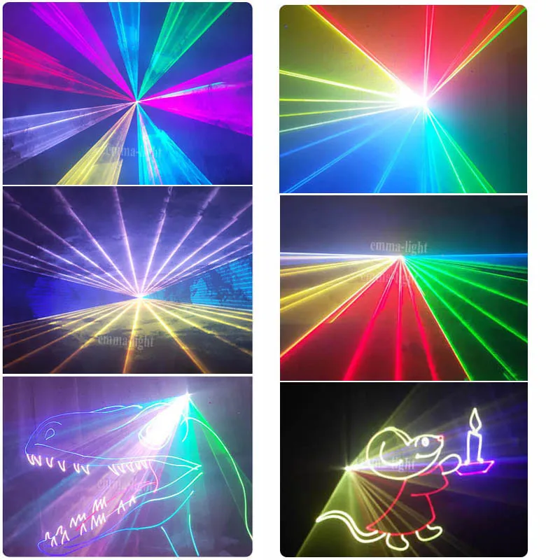 Wide-Angle Rgb Multi Colors Holiday Atmosphere RGB Animation Laser Light SD Card Program