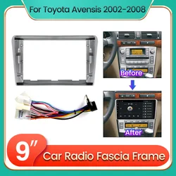 Car Android Multimedia Player Panel Fascia Frame For Toyota Avensis T25 2 II 2002-2008 2din Radio Adapter Dashboard Cable Kit