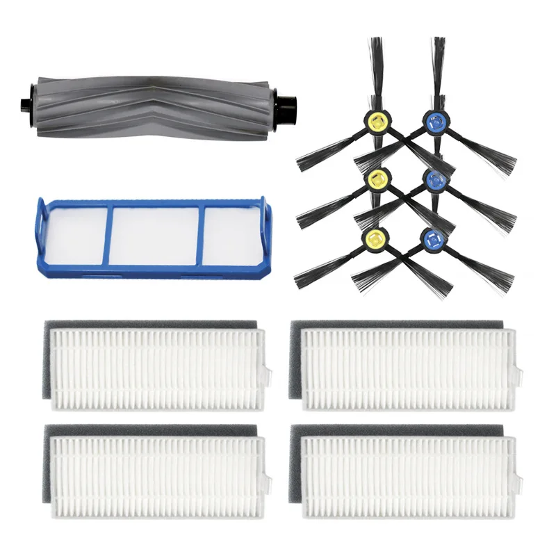 Couvercle de brosse principale à rouleau, brosse latérale, filtre HEPA, pièces pour aspirateur Robot Polaris PVCR 0930 Ilife A7 Deluxe 500 DEXP LF-800
