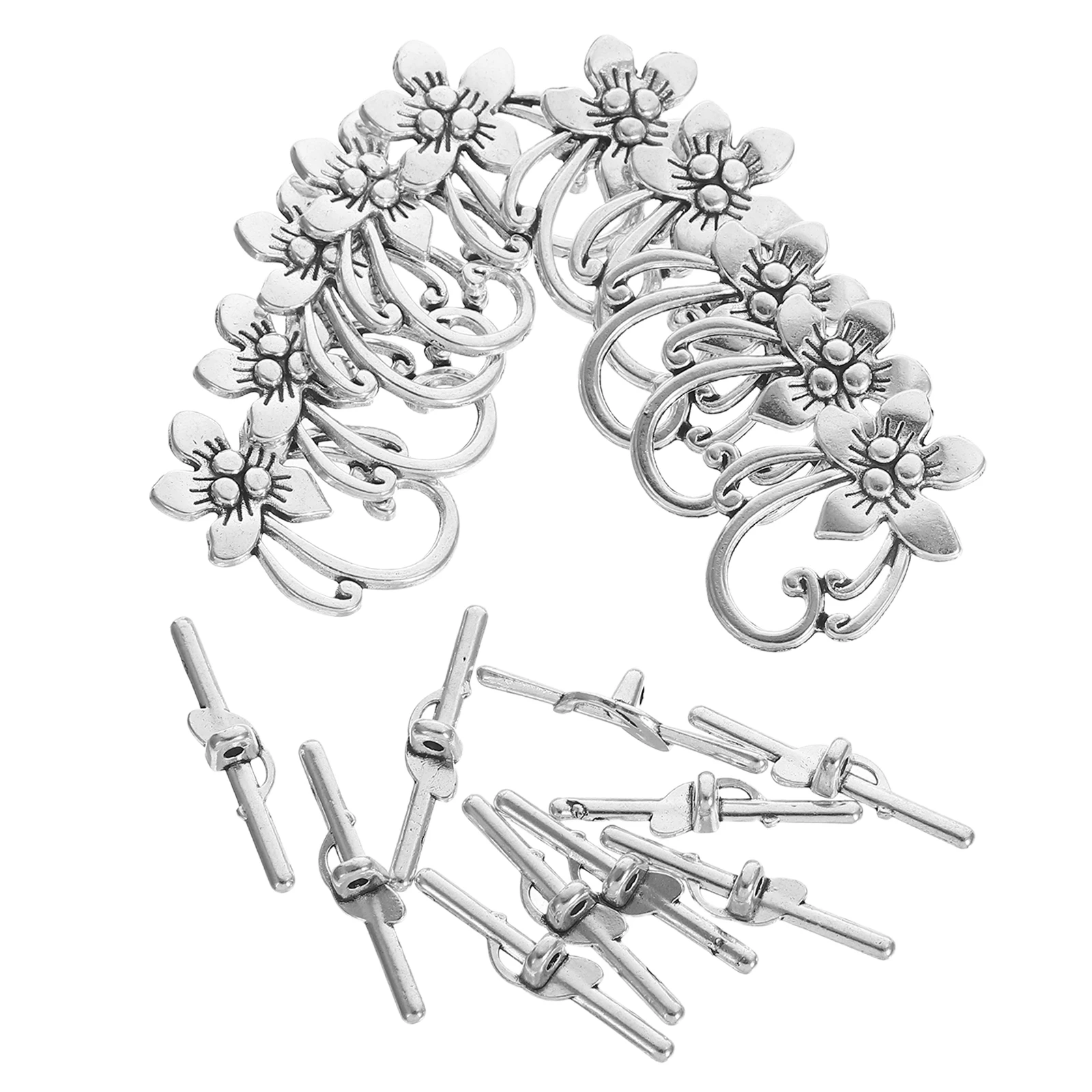 

20pcs Buckle Clasps Vintage Toggle Clasp Connector for DIY Jewelry Bracelets Toggle Connectors Crafts Accessories