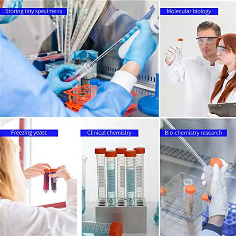 QWE-Conical Centrifuge Tubes 50Ml, 50 Pcs, Sterile Test Tubes With Screw