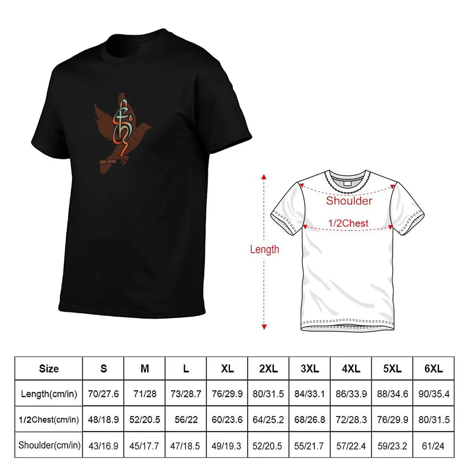 Shyju Mathew Jesus Lovers Dove Design T-Shirt Blouse blanks man t shirt tee shirts for men