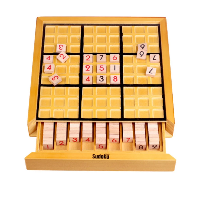 Sudoku Board Game 9X9 Number Puzzle Wooden Montessori Toys Kids And Adults Brain Teaser IQ Challenge Juego De Ingenio