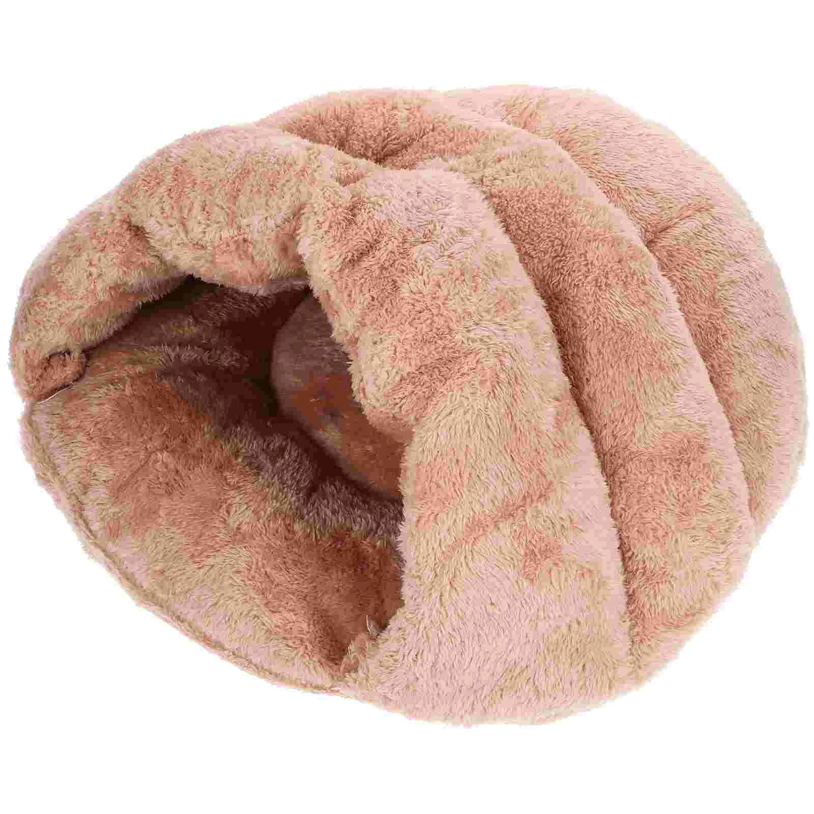 Cat Snuggle Sack Warm Winter Nest Beds Pet Sleeping Place Hooded Cave Outdoor Dog Kennel