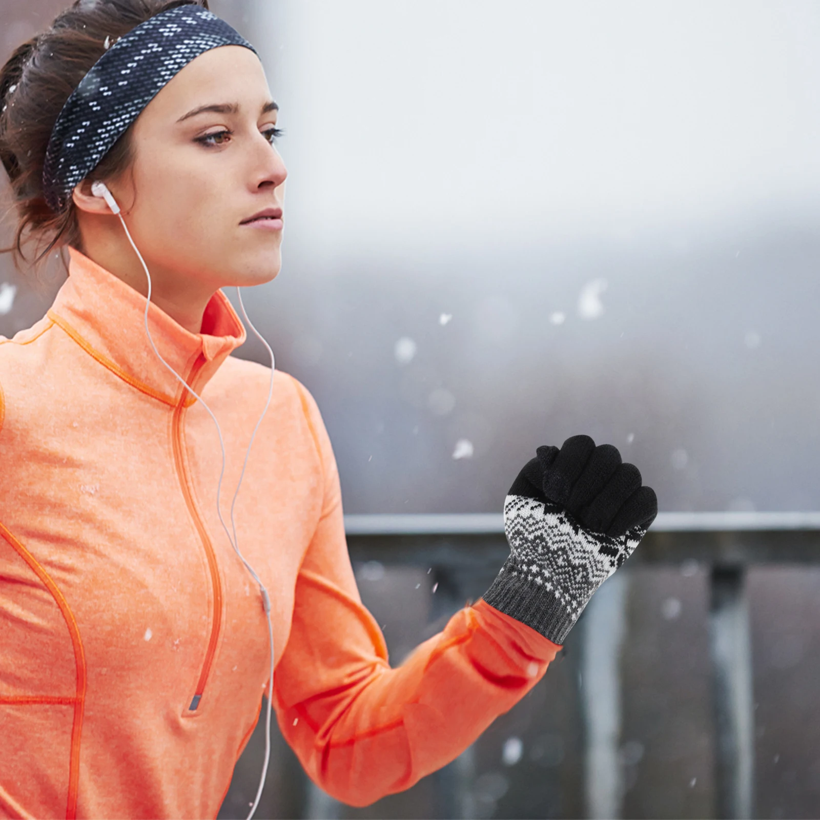 

Winter Thickened Knitted Acrylic Touchscreen Gloves Unisex Warm Sensitive Screen Gloves